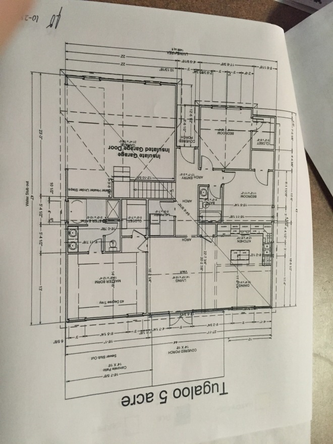 The layout for the new house.
