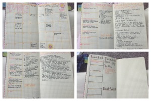 An example of my monthly and weekly planning pages